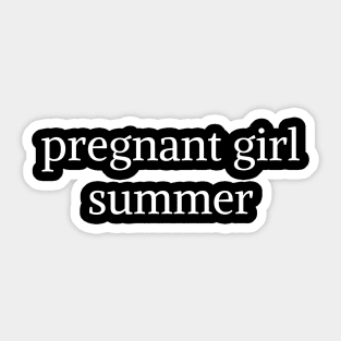 Pregnant Girl Summer Sticker